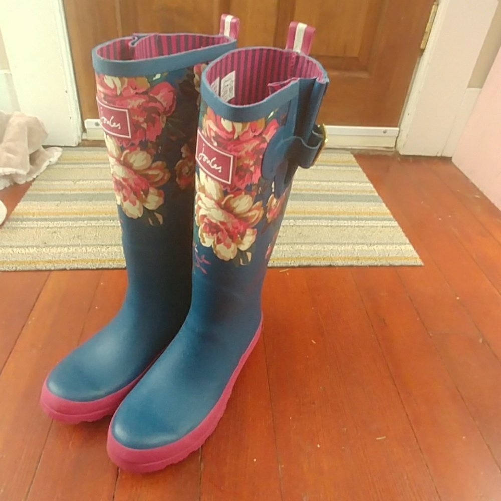 Joules Women's Rubber Rain Boots ~ Size US 6 - Picture 2 of 8